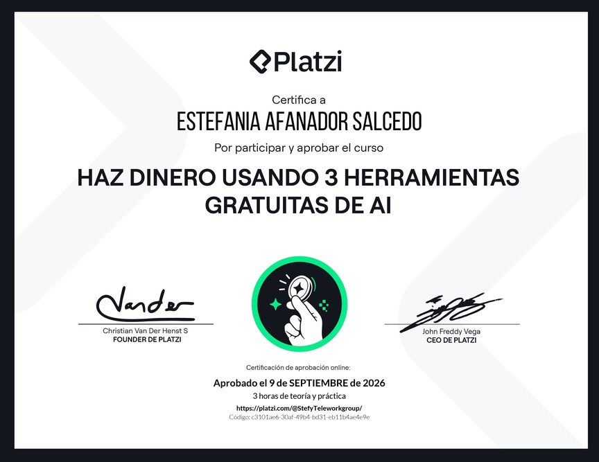 Diploma de Monetiza tu talento: Haz dinero con AI gratuita