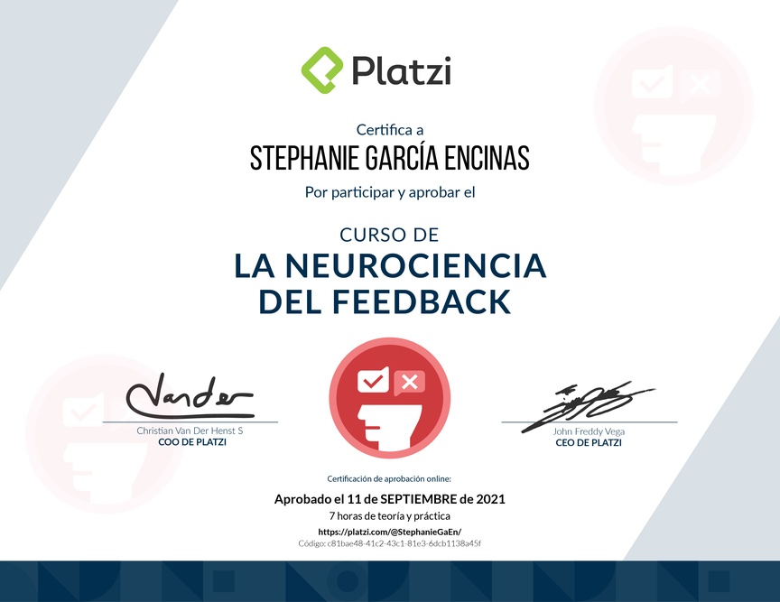 Diploma de Audiocurso sobre la Neurociencia del Feedback