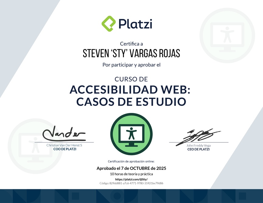 Diploma de Audiocurso de Accesibilidad Web: Casos de Estudio