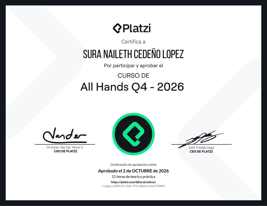 Diploma de All Hands Q4 - 2026