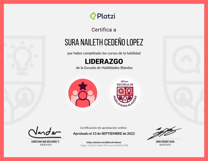 Diploma de la Ruta de Aprendizaje de Liderazgo