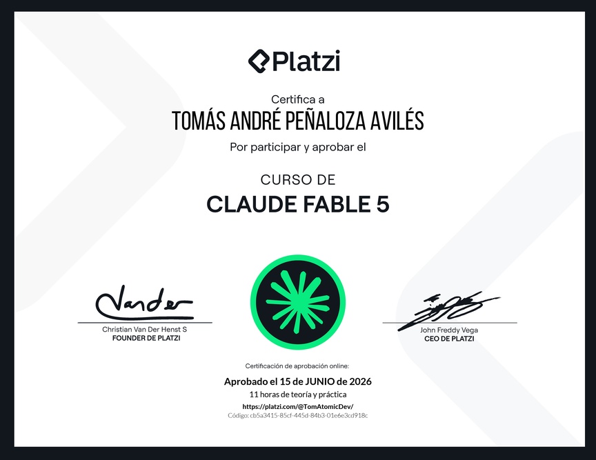Diploma de Claude Fable 5