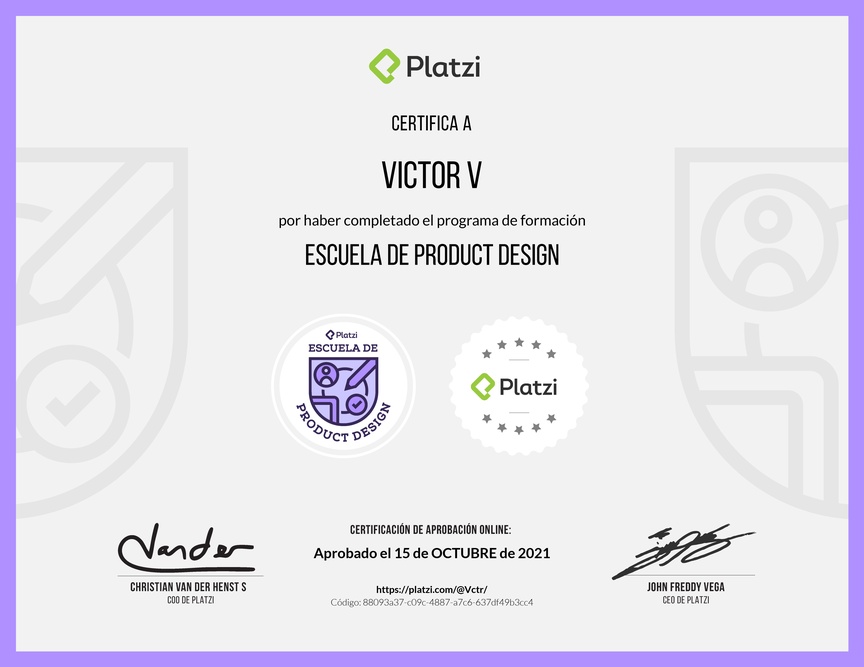 Diploma de la Ruta de Aprendizaje de Diseño de Producto
