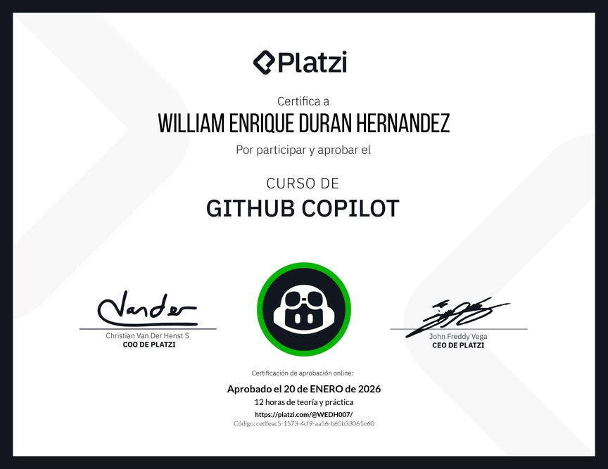 Diploma del Curso de GitHub Copilot