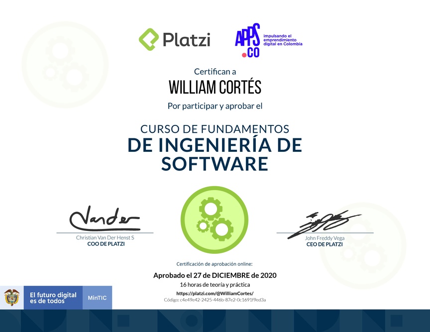 Diploma de Fundamentos de Ingeniería de Software