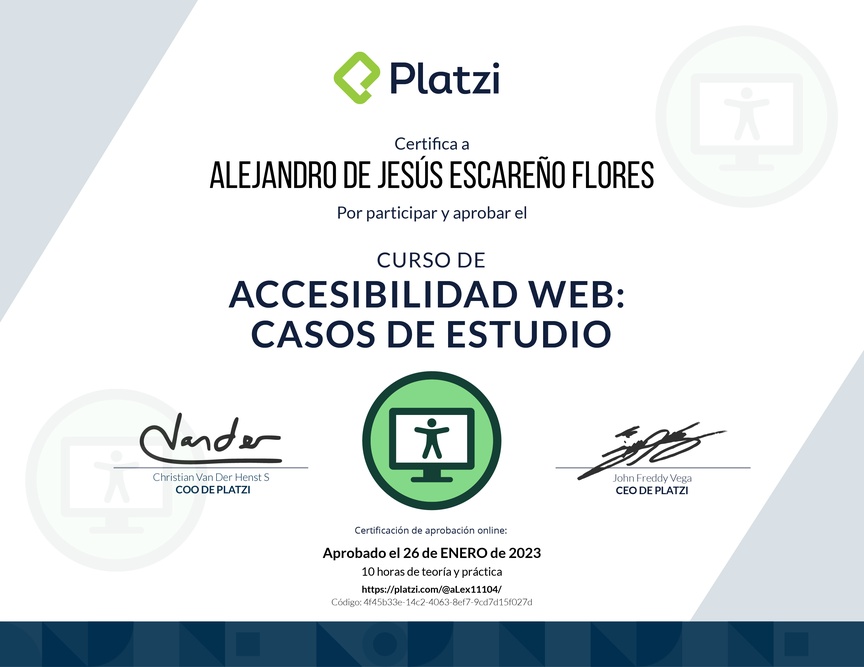 Diploma de Audiocurso de Accesibilidad Web: Casos de Estudio