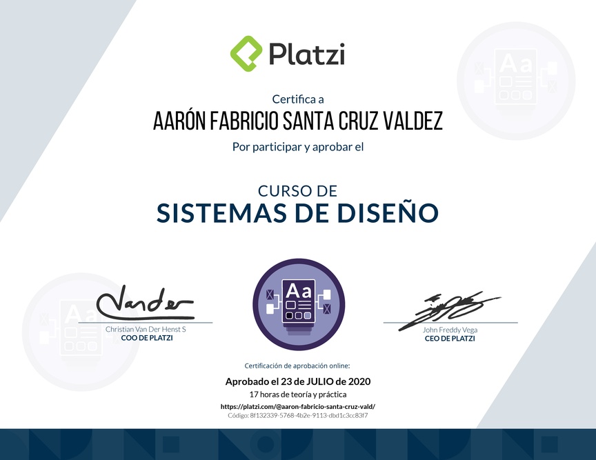 Diploma del Curso de Sistemas de Diseño Efectivos