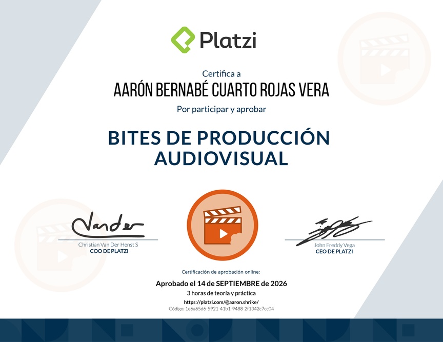 Diploma de Bites de Producción Audiovisual