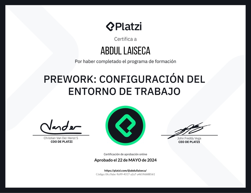 Diploma de la Ruta de Aprendizaje de Configura tu entorno de desarrollo para programar