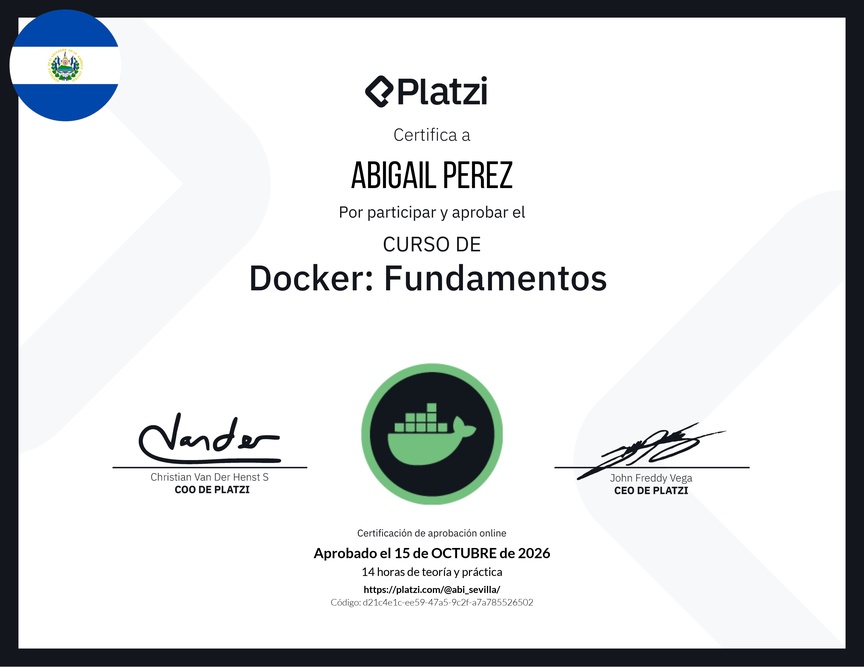 Diploma del Curso de Docker: Fundamentos