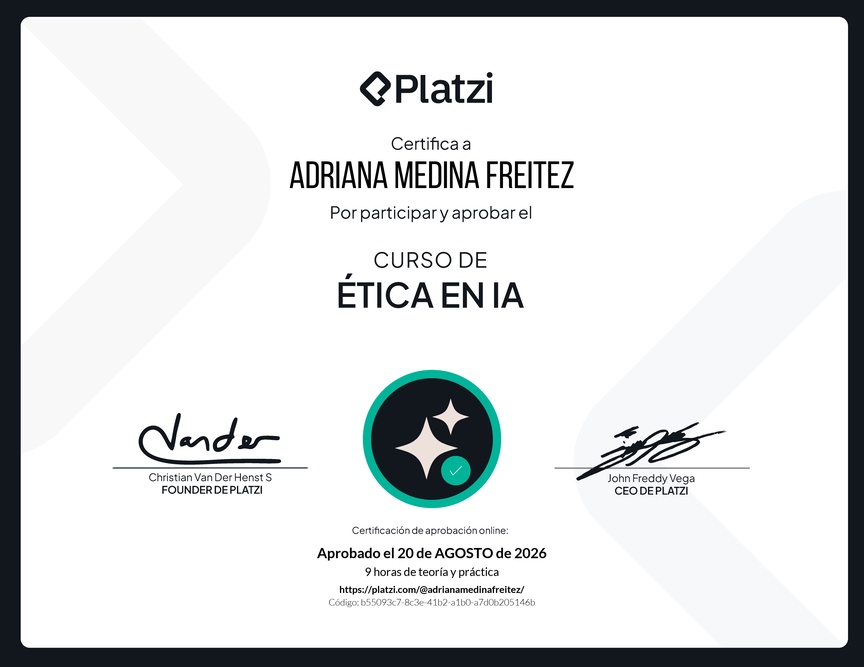 Diploma del Curso de Ética en IA