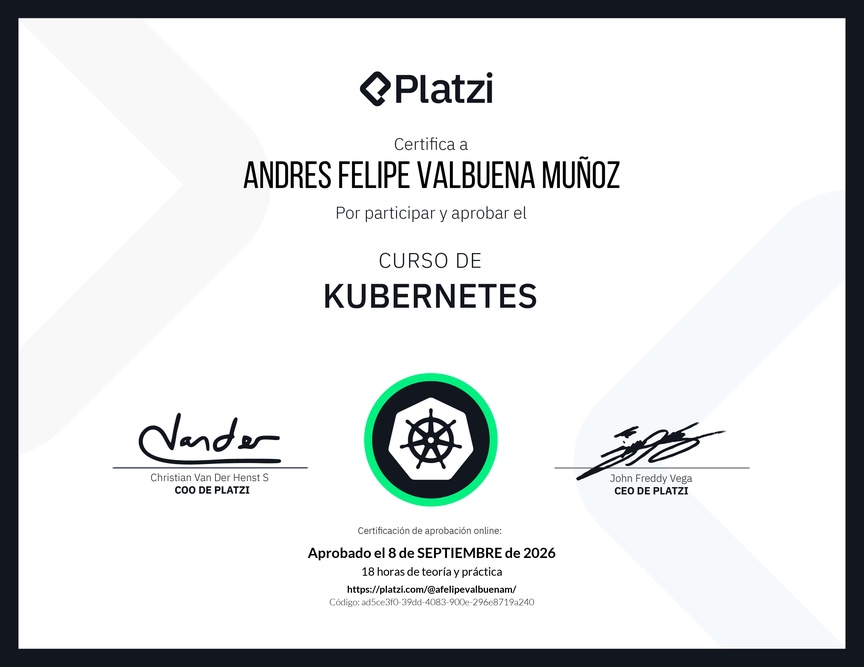 Diploma del Curso de Kubernetes