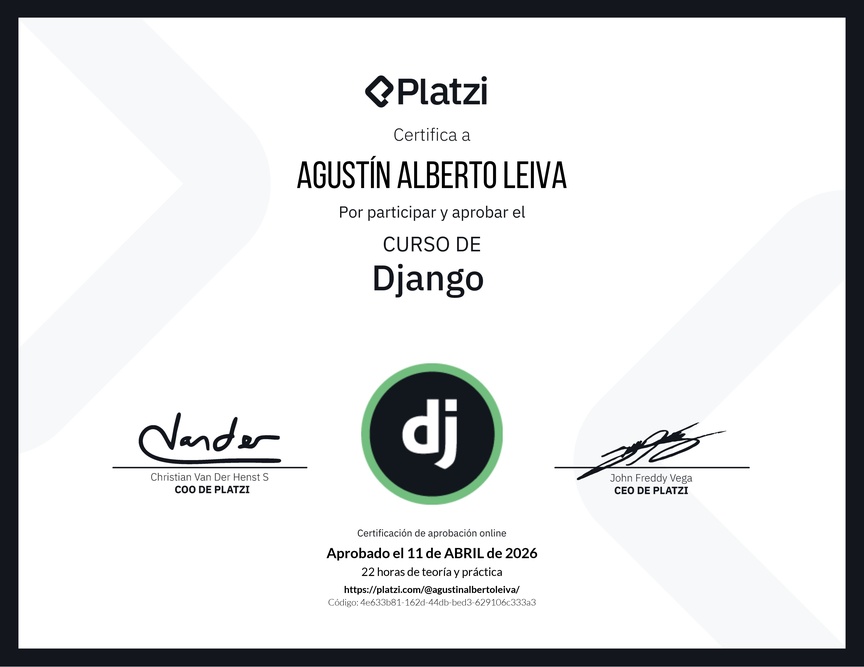 Diploma del Curso de Django