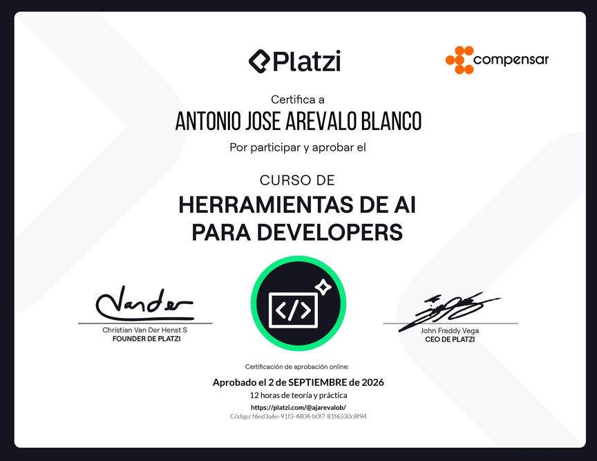 Diploma del Curso de Herramientas de AI para Developers