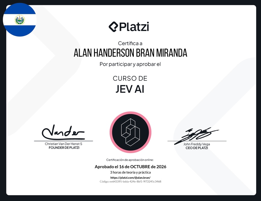 Diploma del Curso de Jev AI