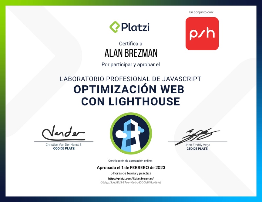 Diploma de Laboratorio de JavaScript: Optimización Web con Lighthouse