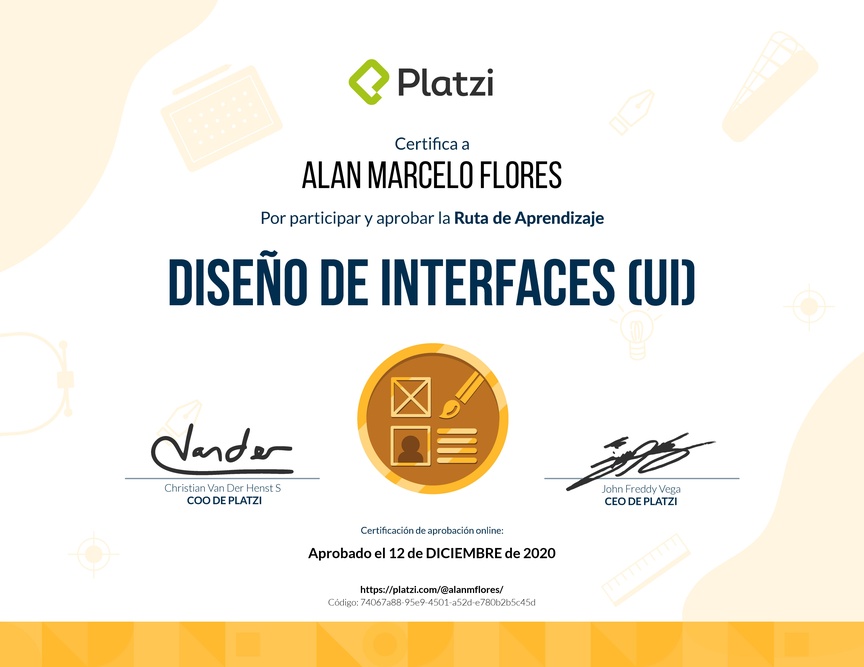 Diploma de la Ruta de Aprendizaje de Diseño de Interfaces (UI)