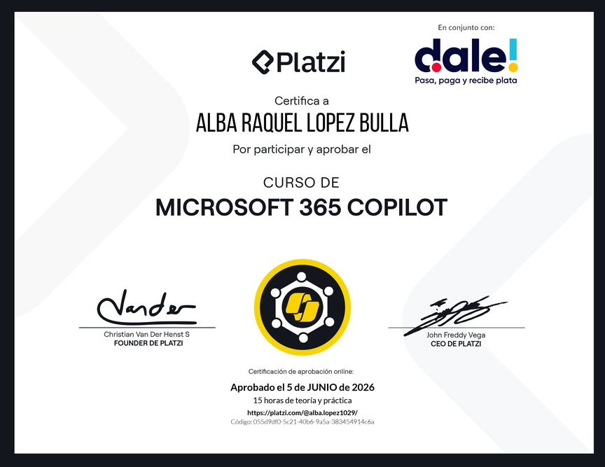 Diploma del Curso de Microsoft 365 Copilot