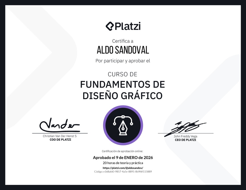 Diploma del Curso de Fundamentos de Diseño Gráfico