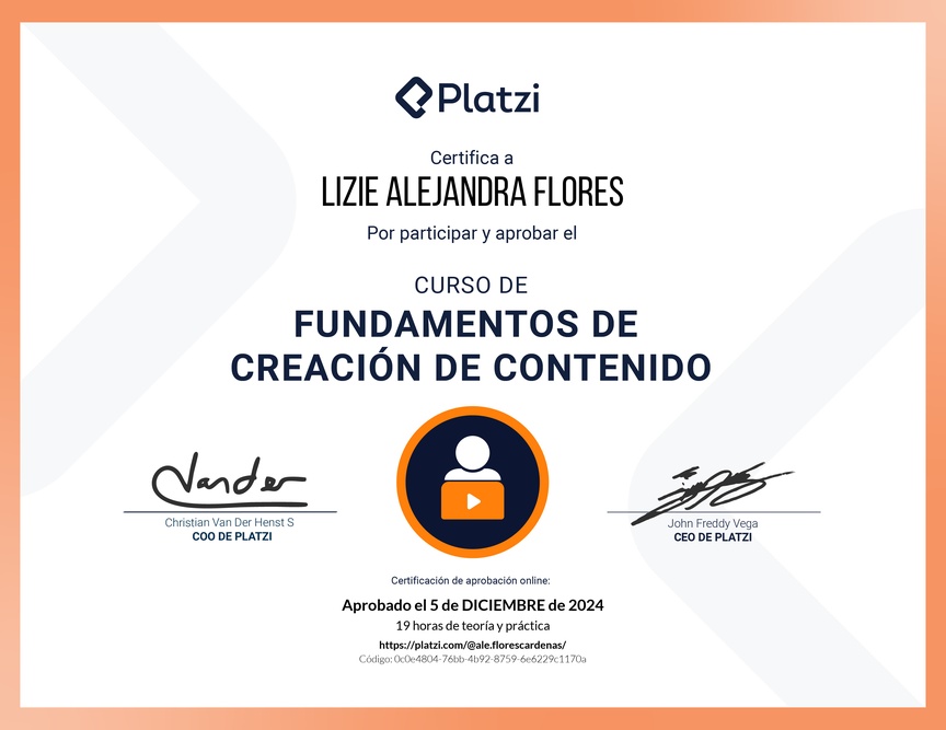 Diploma del Curso de Introducción a la Creación de Contenidos Digitales