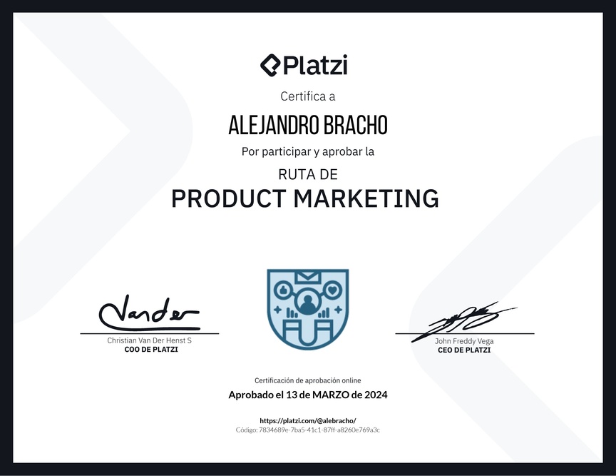 Diploma de la Ruta de Aprendizaje de Product Marketing