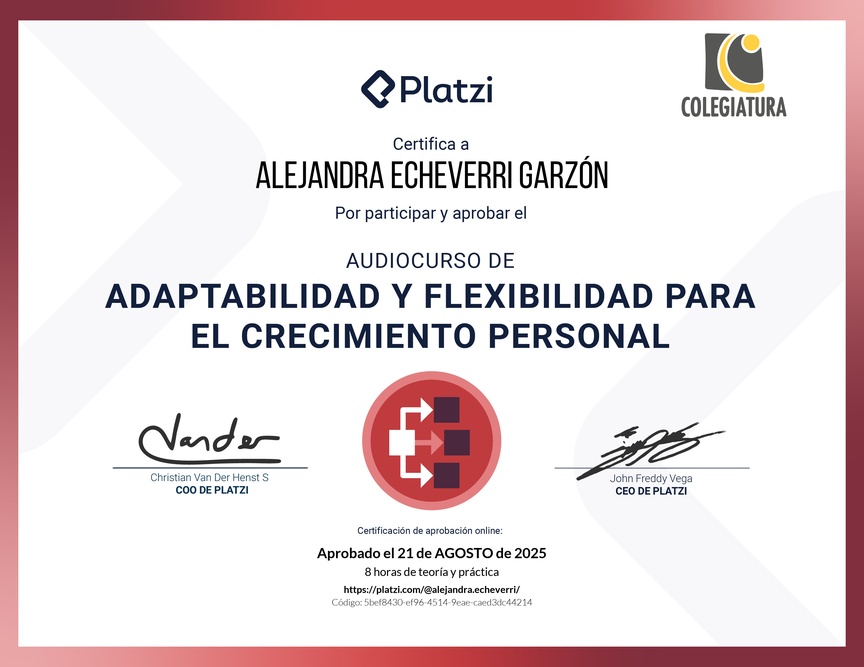 Diploma de Audiocurso de Adaptabilidad y Flexibilidad para el Crecimiento Personal