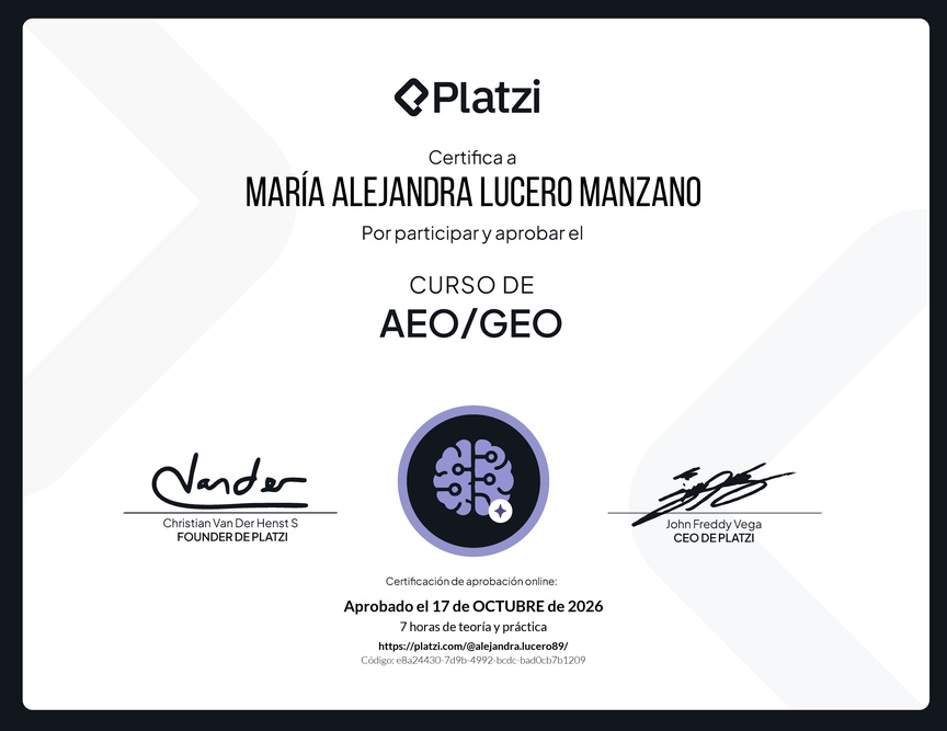Diploma del Curso de AEO y GEO