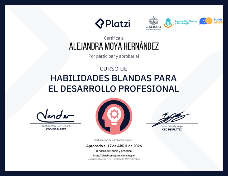 Diploma del Curso de Habilidades Blandas para el Desarrollo Profesional