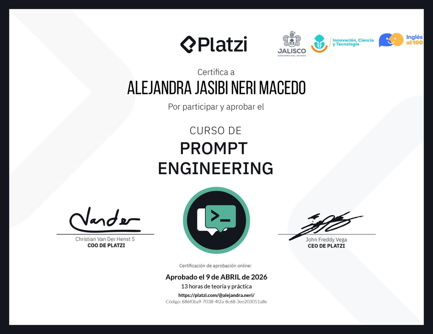 Diploma del Curso de Prompt Engineering