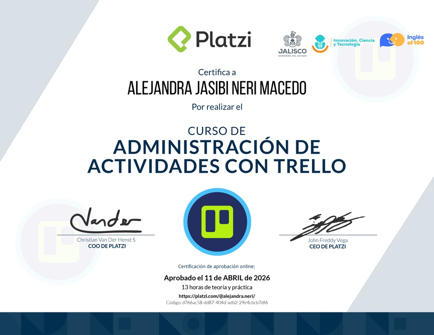 Diploma del Curso de Trello
