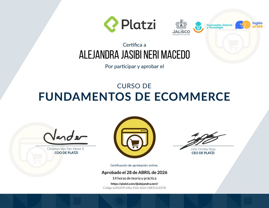 Diploma del Curso de E-Commerce