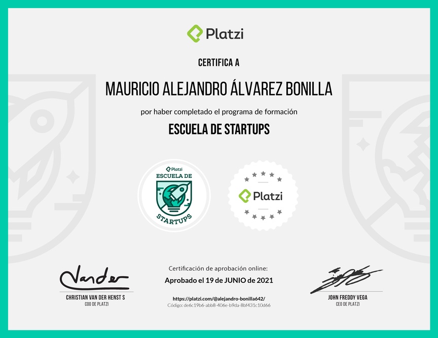 Diploma de la Ruta de Aprendizaje de Ruta de Startups