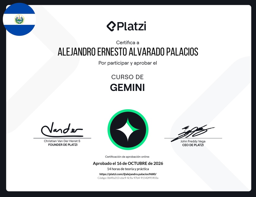 Diploma del Curso de Gemini