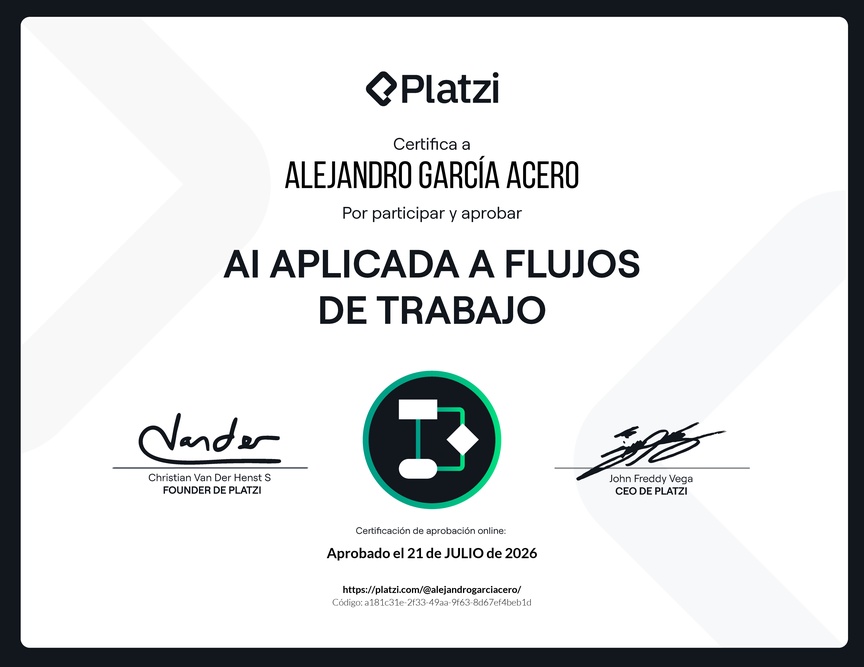 Diploma de la Ruta de Aprendizaje de Automatizaciones de flujos de trabajo