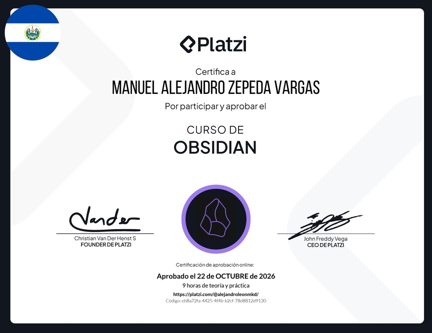Diploma del Curso de Obsidian