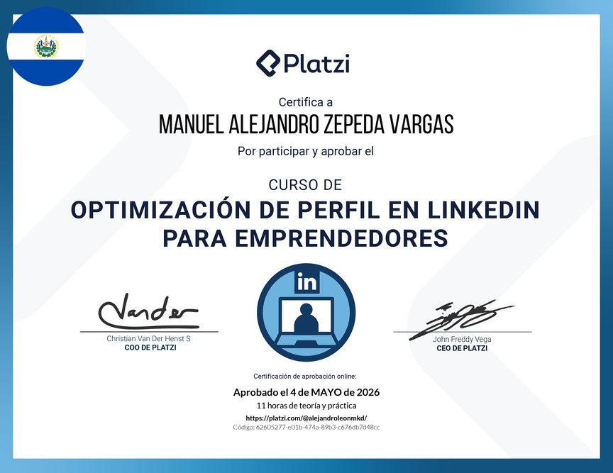 Diploma del Curso de Posicionamiento Profesional en LinkedIn