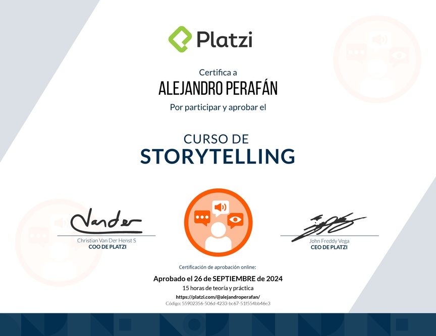 Diploma del Curso de Storytelling