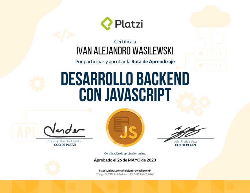 Diploma de la Ruta de Aprendizaje de Node.js: Desarrollo Backend con JavaScript