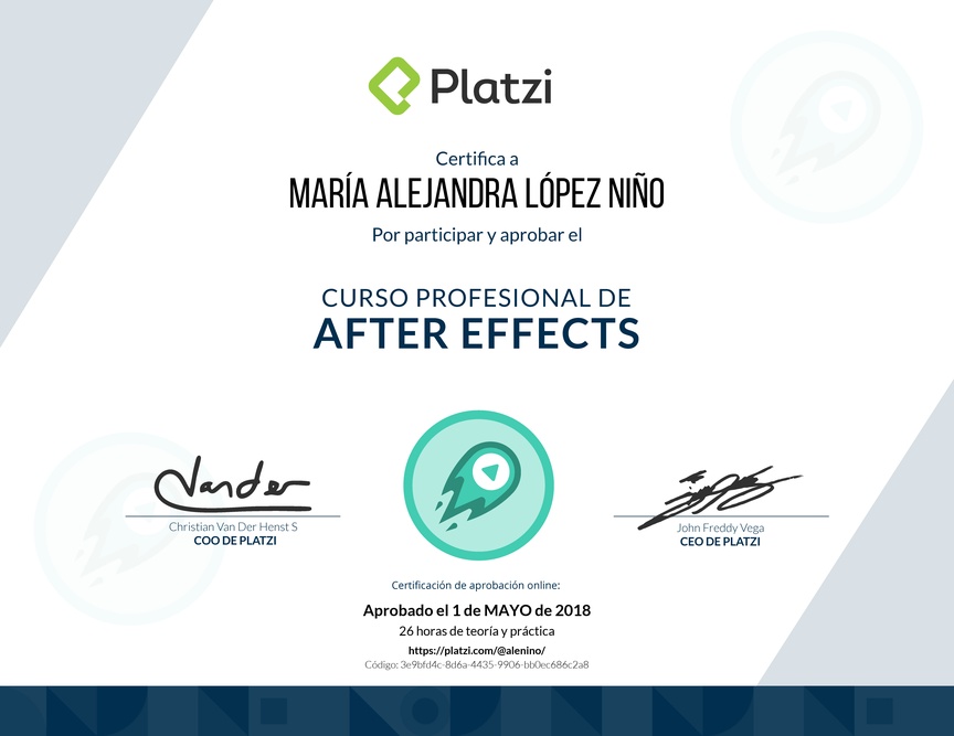 Diploma del Curso de After Effects 2016