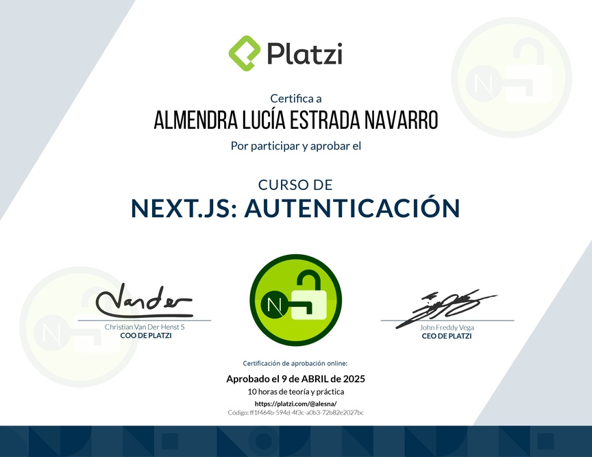 Diploma del Curso de Next.js: Autenticación