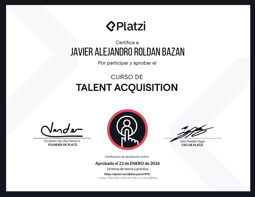 Diploma del Curso de Talent Acquisition