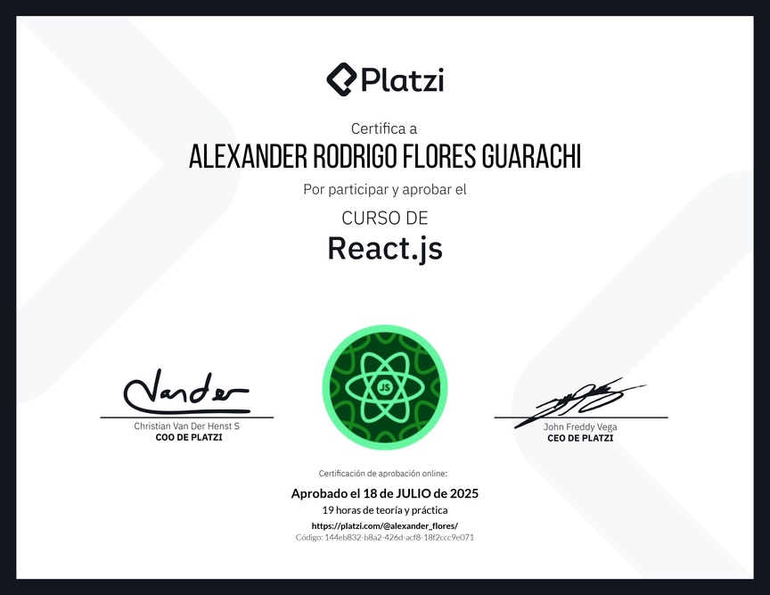 Diploma del Curso de React.js