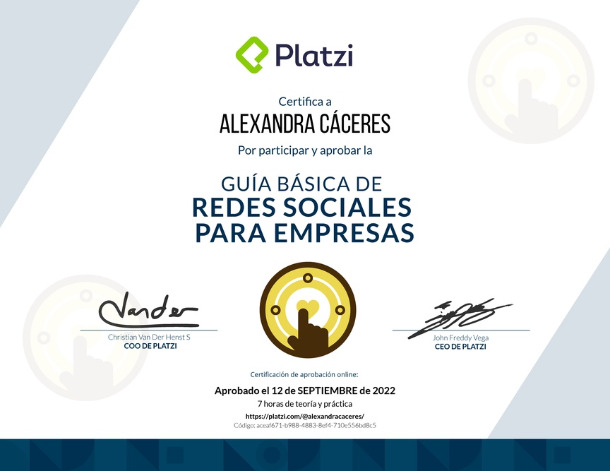Diploma de Guía Básica de Redes Sociales para Empresas
