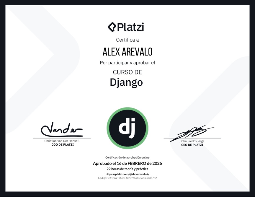 Diploma del Curso de Django
