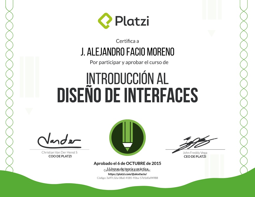 Diploma de Introducción al Diseño de Interfaces 2017