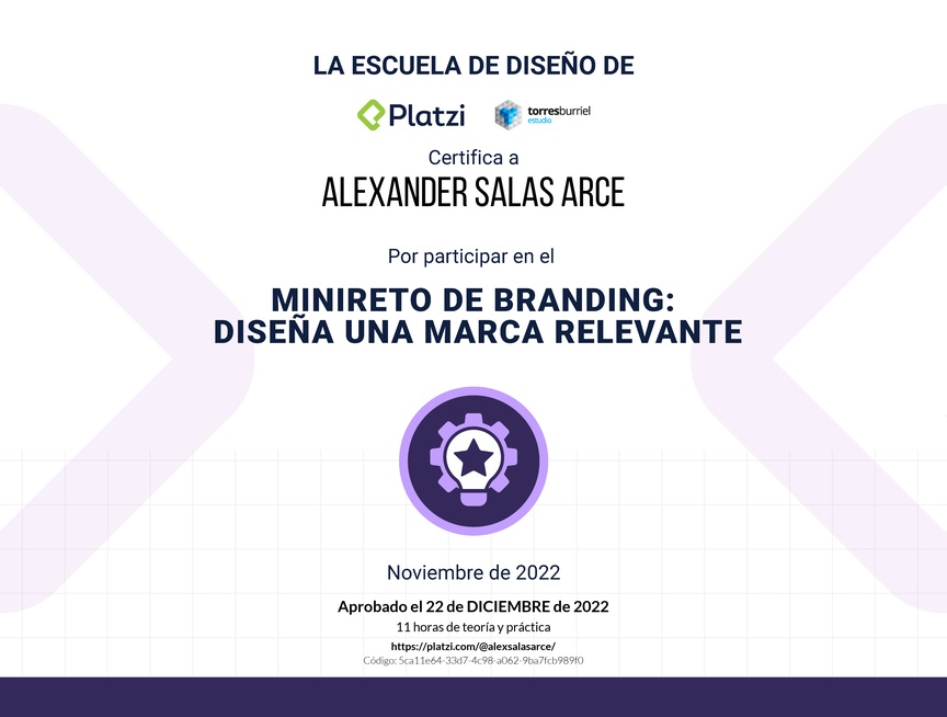 Diploma de Minireto de Branding: Diseña una Marca