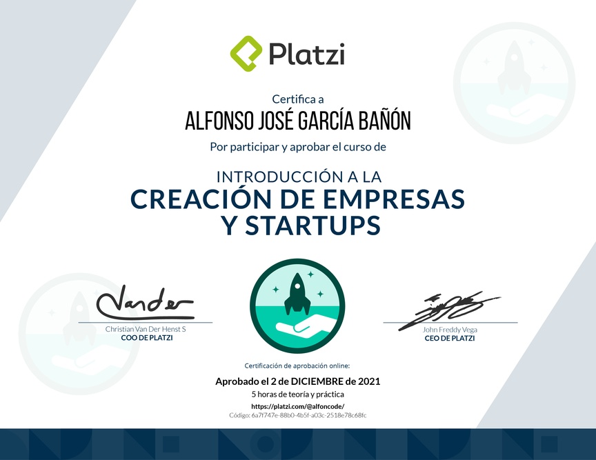 Diploma de Introducción a la Creación de Empresas y Startups