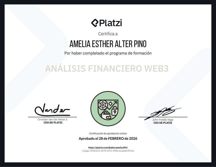 Diploma de la Ruta de Aprendizaje de Análisis Financiero Web3