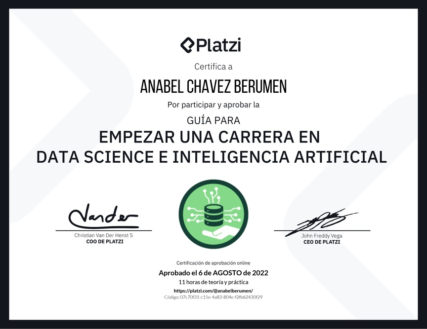Diploma de Guía para Empezar una Carrera en Data Science e Inteligencia Artificial