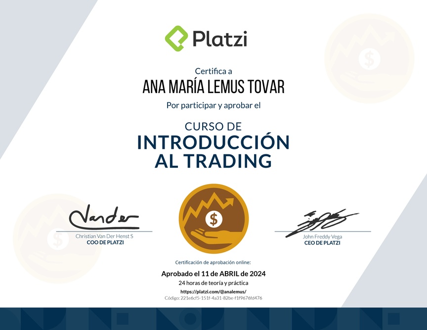 Diploma del Curso de Introducción al Trading